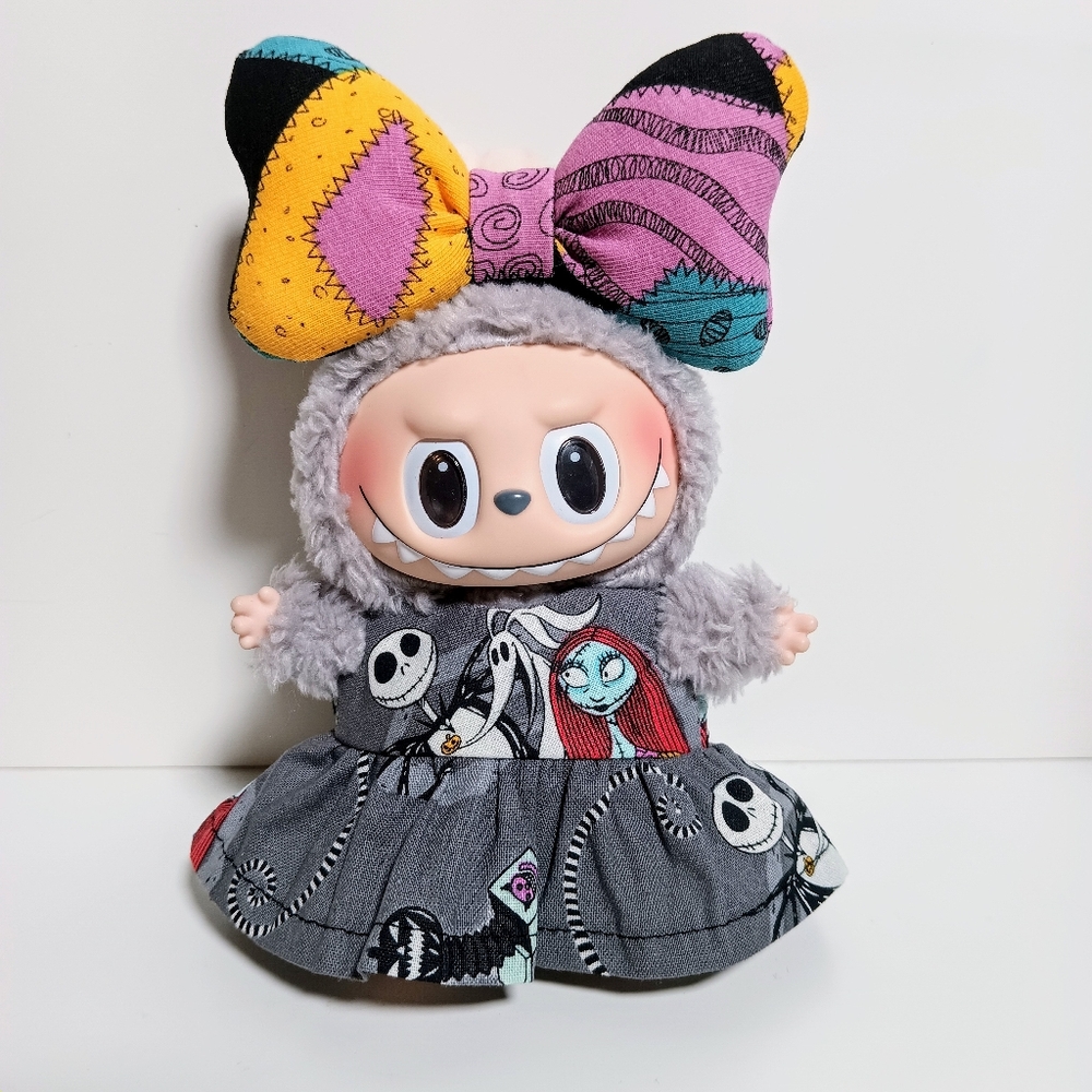 Custom Disney Nightmare Before Christmas Dress and Oversized Sally Bow
